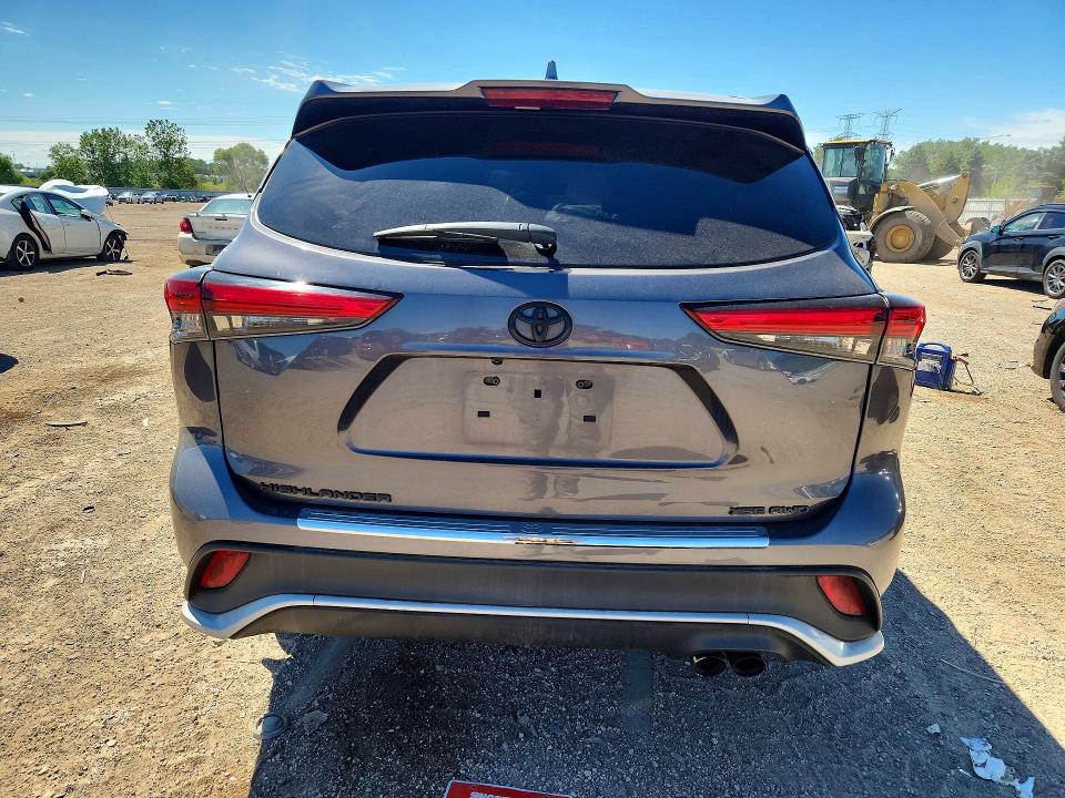2022 Toyota Highlander VIN 5TDJZRBH4NS189998 COPART salvage auction — FRONT END, Il - Salvage Certificate, sold $1,150 on 2026-07-28 (photo 6)