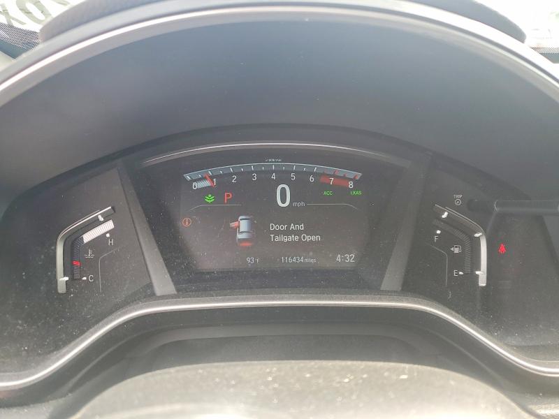 2018 Honda Cr-v VIN 7FARW1H58JE017275 COPART salvage auction — REAR END, Sc - Cert Of Title-Salvage, sold $5,700 on 2026-07-22 (photo 9)