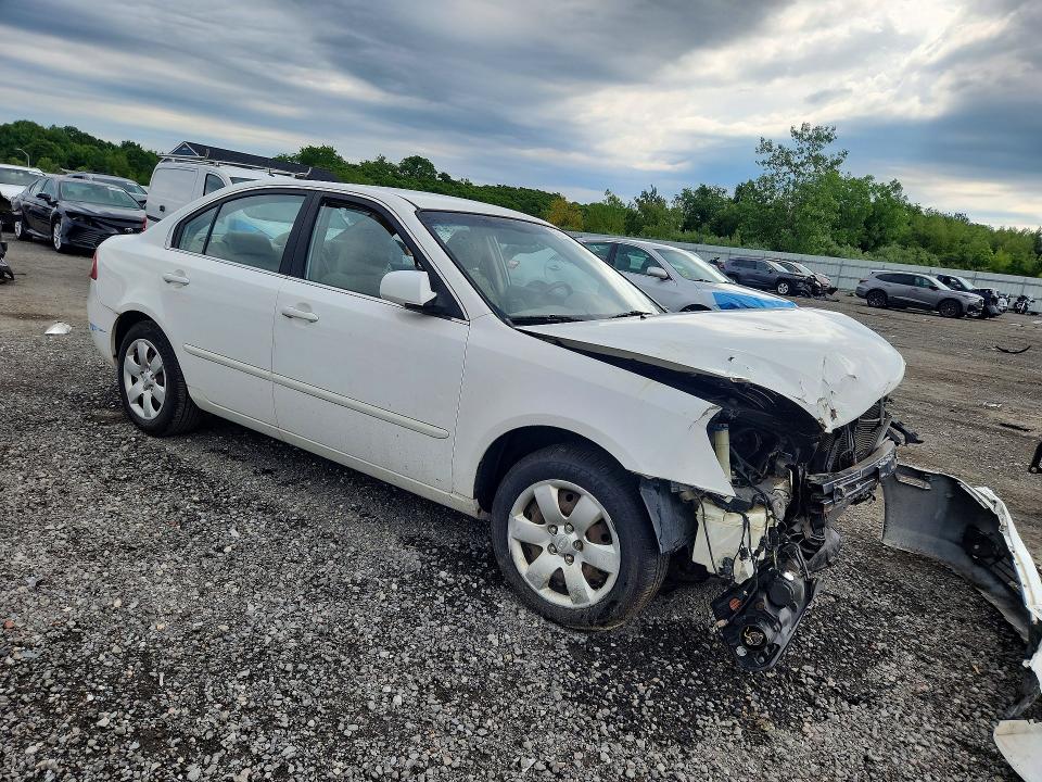 2007 Kia Optima VIN KNAGE123675104967 COPART salvage auction — FRONT END, MA - CERT OF TITLE-RECONSTRCTD COLL, sold $450 on 2026-07-29 (photo 4)