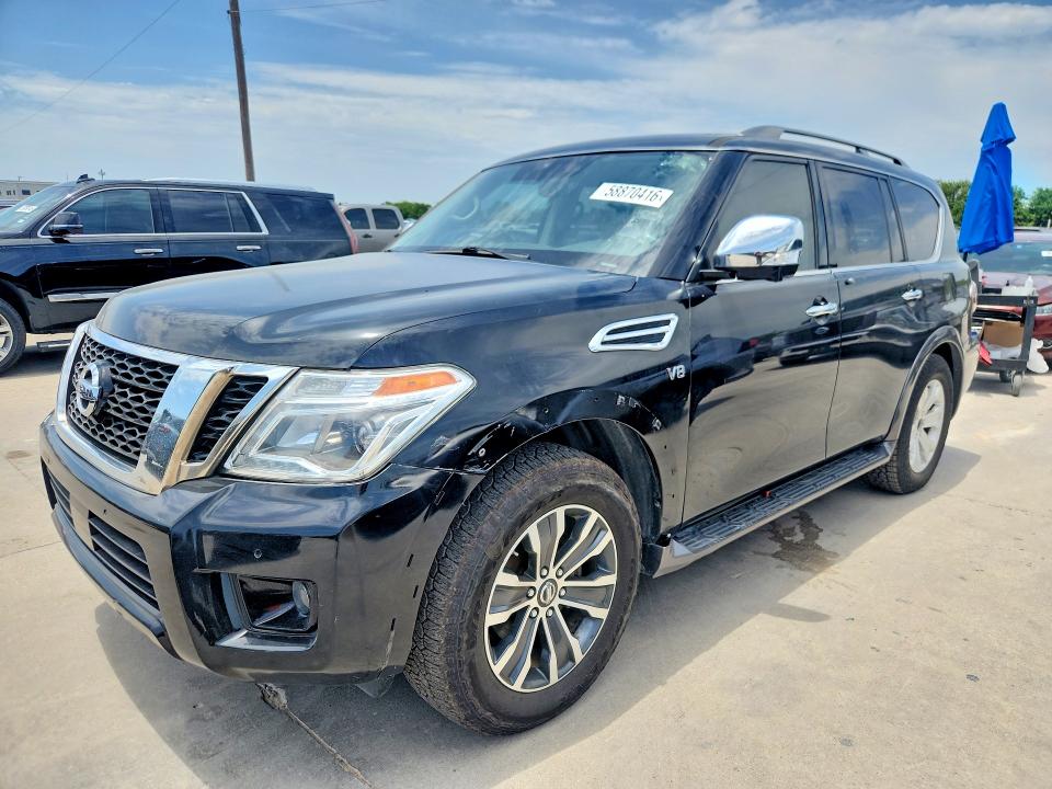 2018 Nissan Armada VIN JN8AY2ND7J9057494 COPART salvage auction — SIDE, Tx - Certificate Of Title, sold $8,600 on 2026-07-30 (photo 1)
