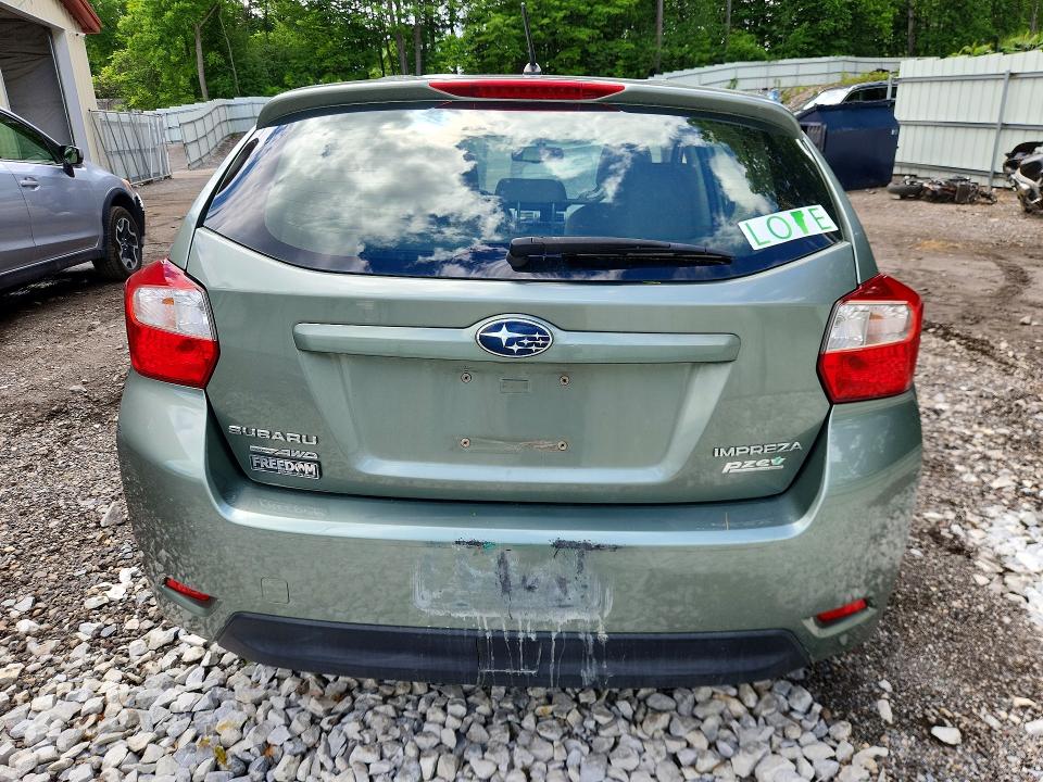 2014 Subaru Impreza VIN JF1GPAC62E9293764 COPART salvage auction — MECHANICAL, Vt - Certificate Of Title, sold $500 on 2026-07-27 (photo 6)