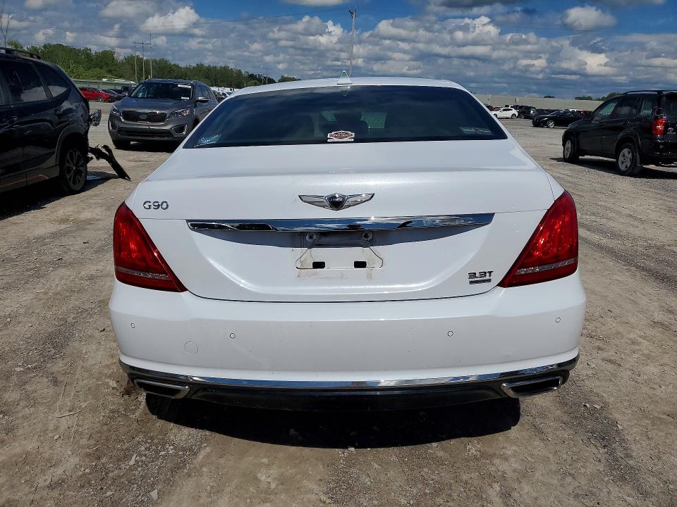 2018 Genesis G90 VIN KMHG34JA9JU040135 COPART salvage auction — FRONT END, Ny - Mv-907A Salvage Certificate, sold $3,950 on 2026-07-06 (photo 6)