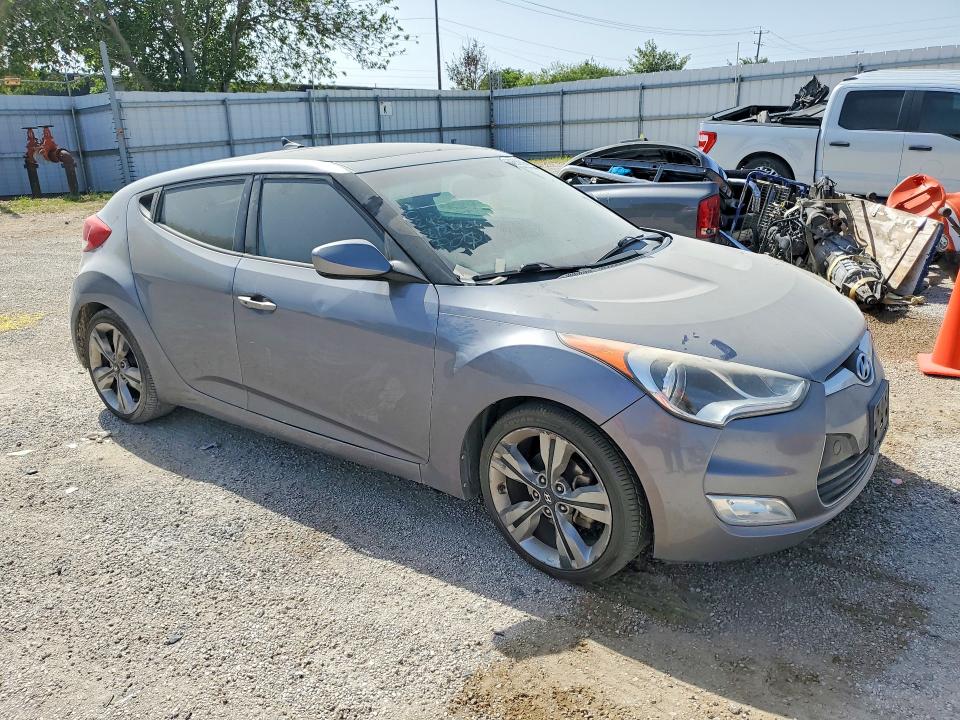 2016 Hyundai Veloster VIN KMHTC6AD6GU248857 COPART salvage auction — FRONT END, Tx - Salvage Vehicle Title, sold $1,250 on 2026-07-16 (photo 4)