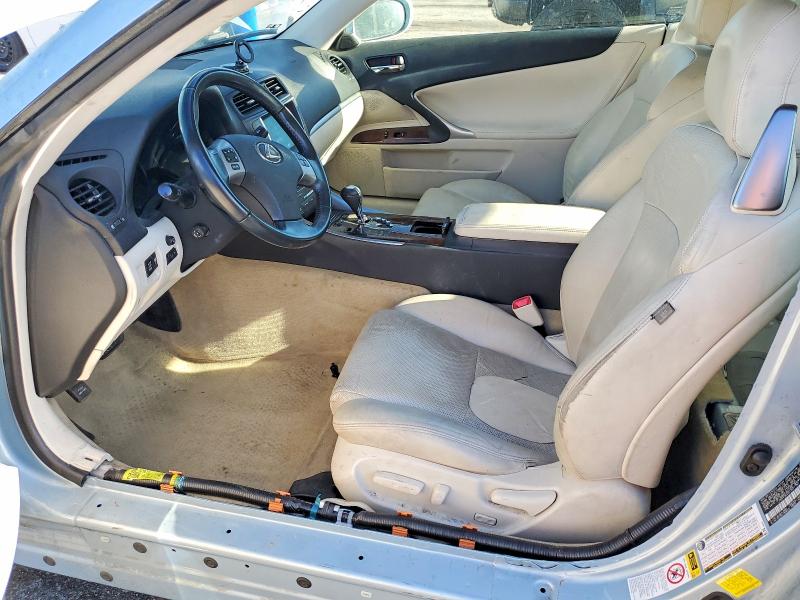 2012 Lexus Is VIN JTHFF2C22C2521780 COPART salvage auction — REAR END, Ca - Salvage Certificate, sold $775 on 2026-07-02 (photo 7)