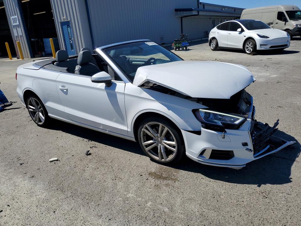 2018 Audi A3 VIN WAU78LFF2J1014589 COPART salvage auction — FRONT END, Ca - Salvage Certificate, sold $1,400 on 2026-07-19 (photo 4)