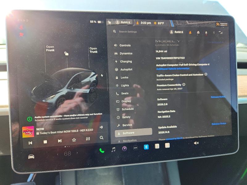 2024 Tesla Model y VIN 7SAYGDED7RF127122 COPART salvage auction — FRONT END, Ca - Salvage Certificate, sold $12,700 on 2026-07-13 (photo 9)
