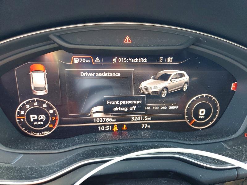 2018 Audi Q5 VIN WA1BNAFY7J2094763 COPART salvage auction — FRONT END, Ca - Salvage Certificate, sold $2,450 on 2026-07-21 (photo 9)