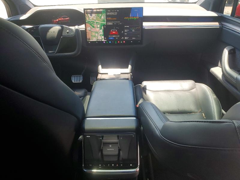 2023 Tesla Model x VIN 7SAXCAE55PF380001 COPART salvage auction — FRONT END, Mo - Salvage Certificate Of Title, sold $21,600 on 2026-07-31 (photo 8)
