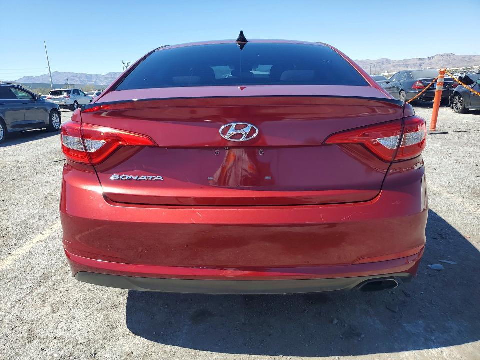 2016 Hyundai Sonata VIN 5NPE24AF0GH267419 COPART salvage auction — FRONT END, Nv - Salvage Title, sold $125 on 2026-07-02 (photo 6)