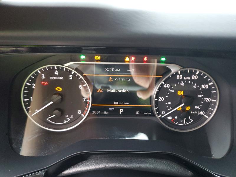 2025 Nissan Pathfinder VIN 5N1DR3BD0SC318156 COPART salvage auction — FRONT END, Il - Salvage Certificate, sold $13,300 on 2026-07-28 (photo 9)