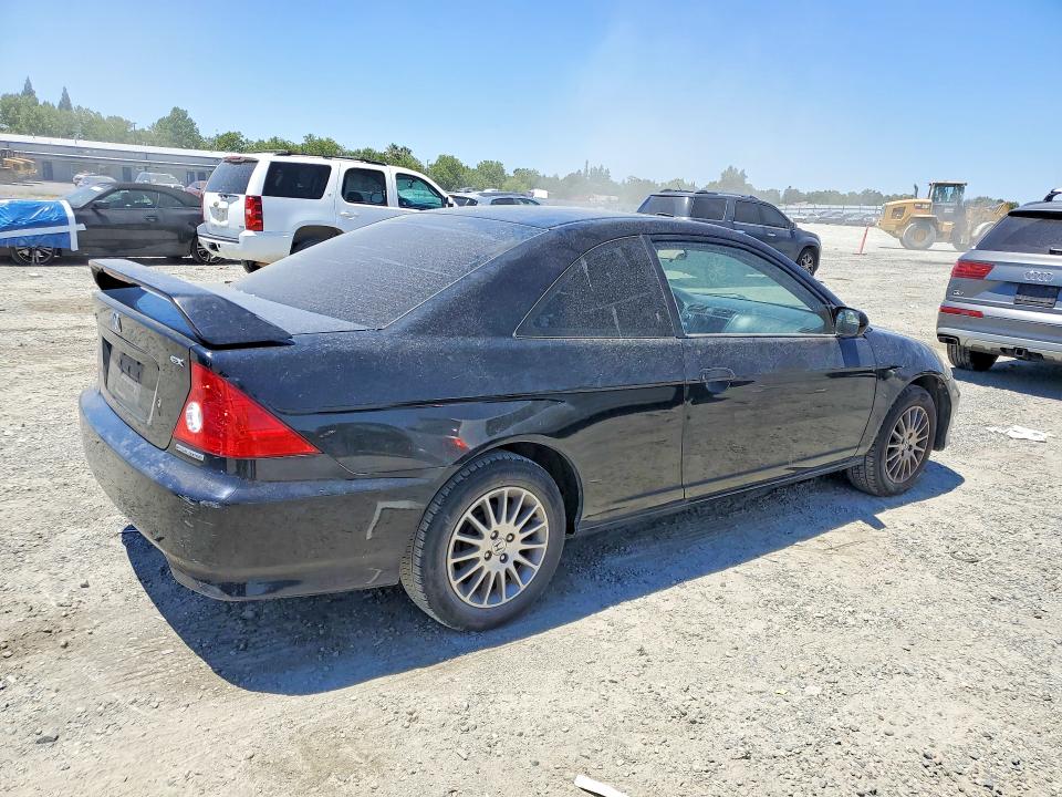 2005 Honda Civic VIN 1HGEM22945L030143 COPART salvage auction — VANDALISM, Ca - Salvage Certificate, sold $400 on 2026-07-09 (photo 3)