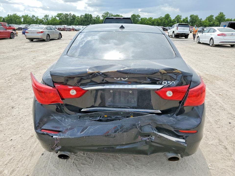 2014 Infiniti VIN JN1BV7AP1EM679715 COPART salvage auction — REAR END, Tx - Certificate Of Title, sold $1,300 on 2026-07-17 (photo 6)
