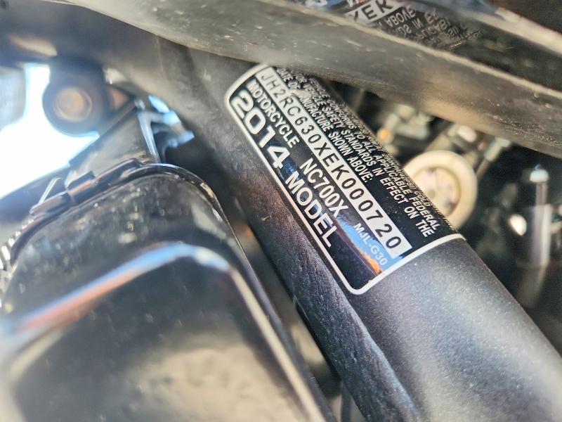2014 Honda Nc VIN JH2RC630XEK000720 COPART salvage auction — FRONT END, Wi - Junked Vehicle Bill Of Sale, sold $425 on 2026-07-02 (photo 9)