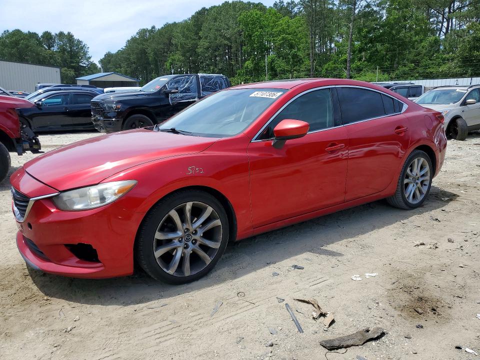 2015 Mazda 6 VIN JM1GJ1V55F1201353 COPART salvage auction — FRONT END, Md - Cert Of Salvage > 75% Damage, sold $1,350 on 2026-07-21 (photo 1)
