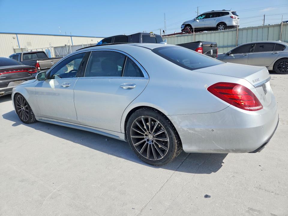 2015 Mercedes-benz S-klasse VIN WDDUG8CB6FA174303 COPART salvage auction — WATER/FLOOD, TX - SALVAGE TITLE-FLOOD DAMAGE, sold $4,300 on 2026-08-04 (photo 2)