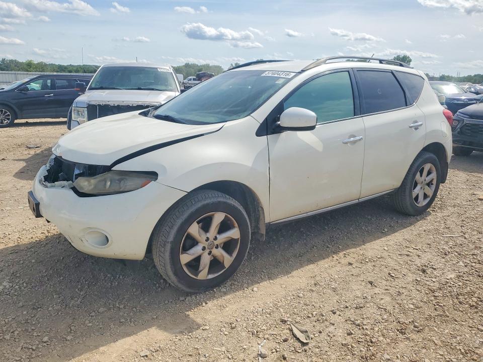 2009 Nissan Murano VIN JN8AZ18W89W134021 COPART salvage auction — FRONT END, Mo - Salvage Certificate Of Title, sold $450 on 2026-07-23 (photo 1)