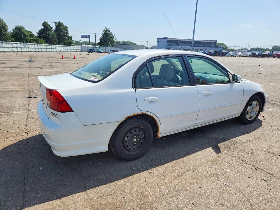 2005 Honda Civic hybrid VIN JHMES96615S013091 COPART salvage auction — ROOF, OH - CERT OF TITLE-REBUILT SALVAGE, sold $125 on 2026-07-24 (photo 3)