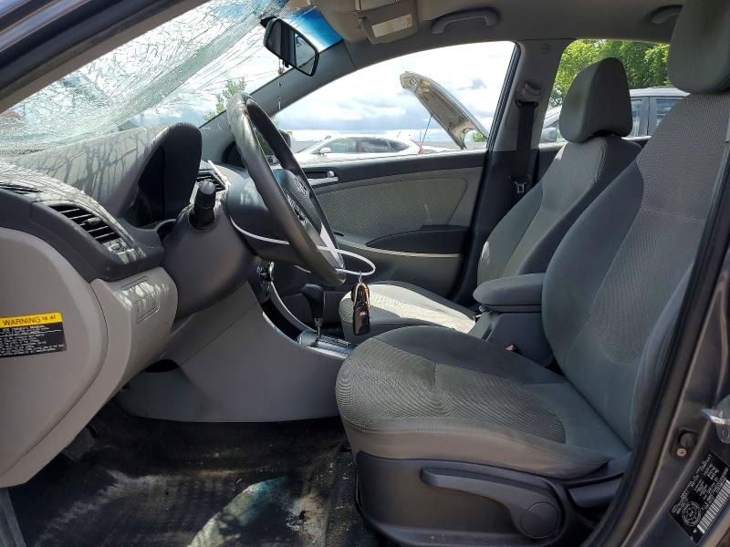 2012 Hyundai Accent VIN KMHCT4AE2CU240830 COPART salvage auction — FRONT END, ON - PERMIT NO BRAND - UNFIT, sold $450 on 2026-07-16 (photo 7)