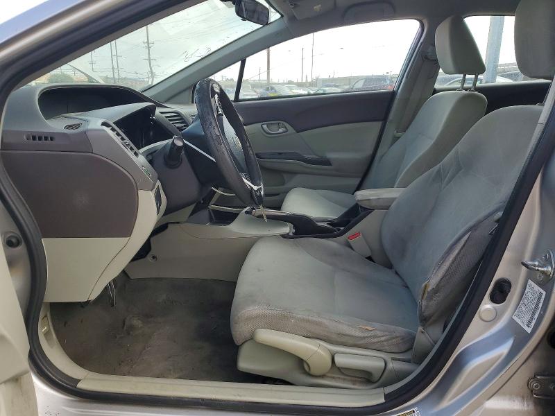 2012 Honda VIN 2HGFB2F56CH324669 COPART salvage auction — FRONT END, Ca - Salvage Certificate, sold $1,250 on 2026-07-02 (photo 7)