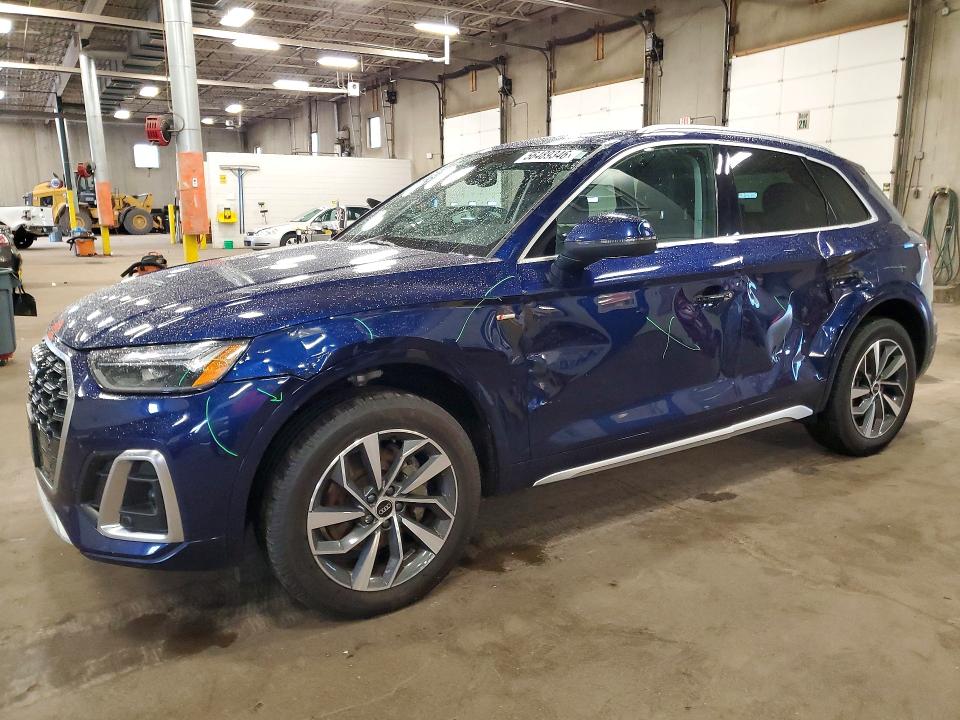 2023 Audi Q5 VIN WA1EAAFY0P2008758 COPART salvage auction — SIDE, Mn - Cert Of Title-Salvage, sold $12,900 on 2026-07-08 (photo 1)