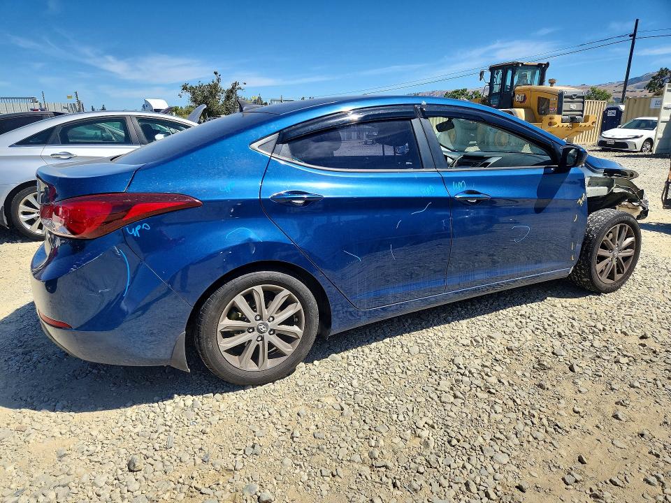 2016 Hyundai Elantra VIN KMHDH4AE2GU478964 COPART salvage auction — FRONT END, Id - Salvage Certificate Of Title, sold $1,100 on 2026-07-28 (photo 3)