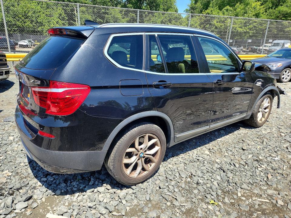 2013 BMW X3 VIN 5UXWX9C53D0D00012 COPART salvage auction — FRONT END, Md - Cert Of Salvage > 75% Damage, sold $550 on 2026-07-07 (photo 3)