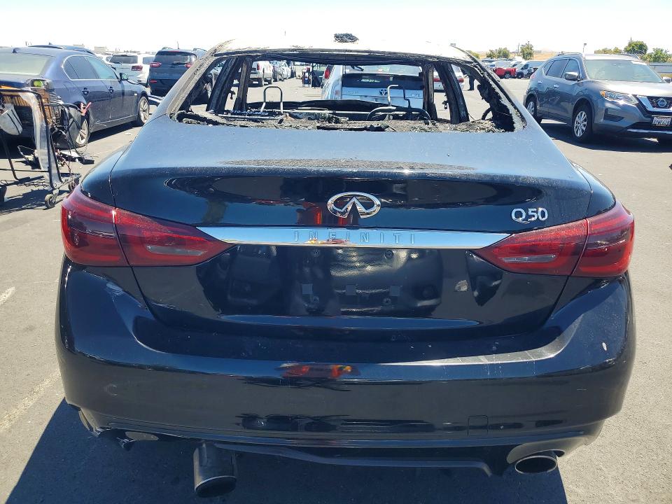 2019 Infiniti Q50 VIN JN1EV7AP4KM516145 COPART salvage auction — BURN, CA - SALVAGE CERTIFICATE, sold $1,050 on 2026-07-20 (photo 6)
