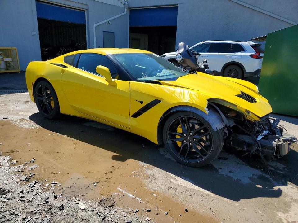 2019 Chevrolet Corvette stingray VIN 1G1YA2D77K5122467 COPART salvage auction — FRONT END, Ny - Mv-907A Salvage Certificate, sold $12,100 on 2026-07-14 (photo 4)