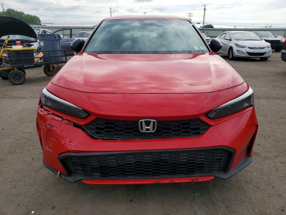 2025 Honda Civic VIN 2HGFE4F85SH333830 COPART salvage auction — FRONT END, Pa - Certificate Of Salvage, sold $11,600 on 2026-07-31 (photo 5)