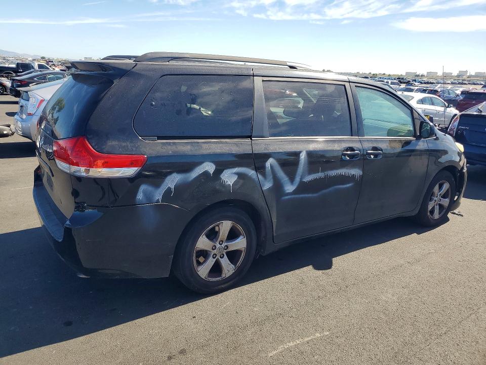 2013 Toyota Sienna VIN 5TDKK3DC1DS307706 COPART salvage auction — FRONT END, Ca - Salvage Certificate, sold $175 on 2026-07-22 (photo 3)