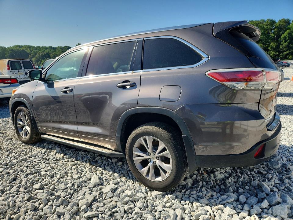 2014 Toyota Highlander VIN 5TDJKRFH5ES039042 COPART salvage auction — FRONT END, GA - CERT OF TITLE-SALVAGE, sold $4,050 on 2026-07-30 (photo 2)