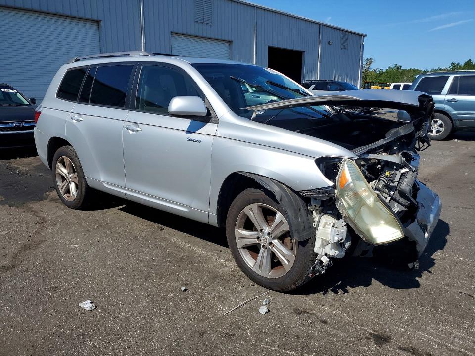 2008 Toyota Highlander VIN JTEES43A082072176 COPART salvage auction — FRONT END, Fl - Certificate Of Destruction, sold $1,150 on 2026-07-06 (photo 4)