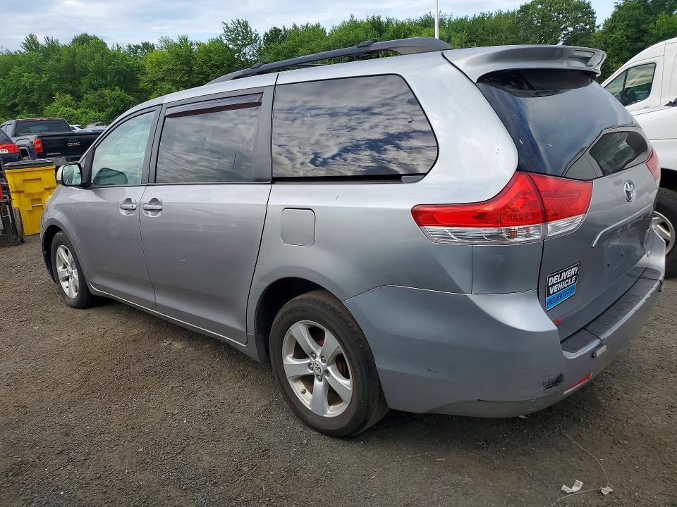 2013 Toyota Sienna VIN 5TDJK3DC7DS055259 COPART salvage auction — FRONT END, MA - CERTIFICATE OF TITLE, sold $3,700 on 2026-07-27 (photo 2)