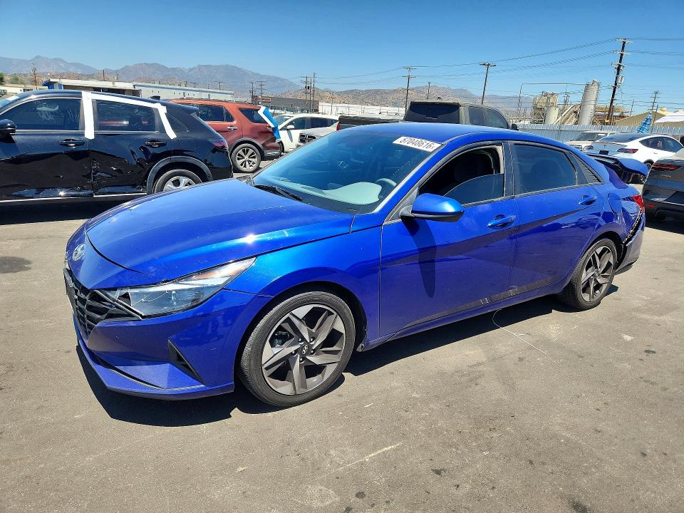 2023 Hyundai Elantra VIN KMHLS4AGXPU411351 COPART salvage auction — REAR END, Ca - Salvage Certificate, sold $2,850 on 2026-07-13 (photo 1)