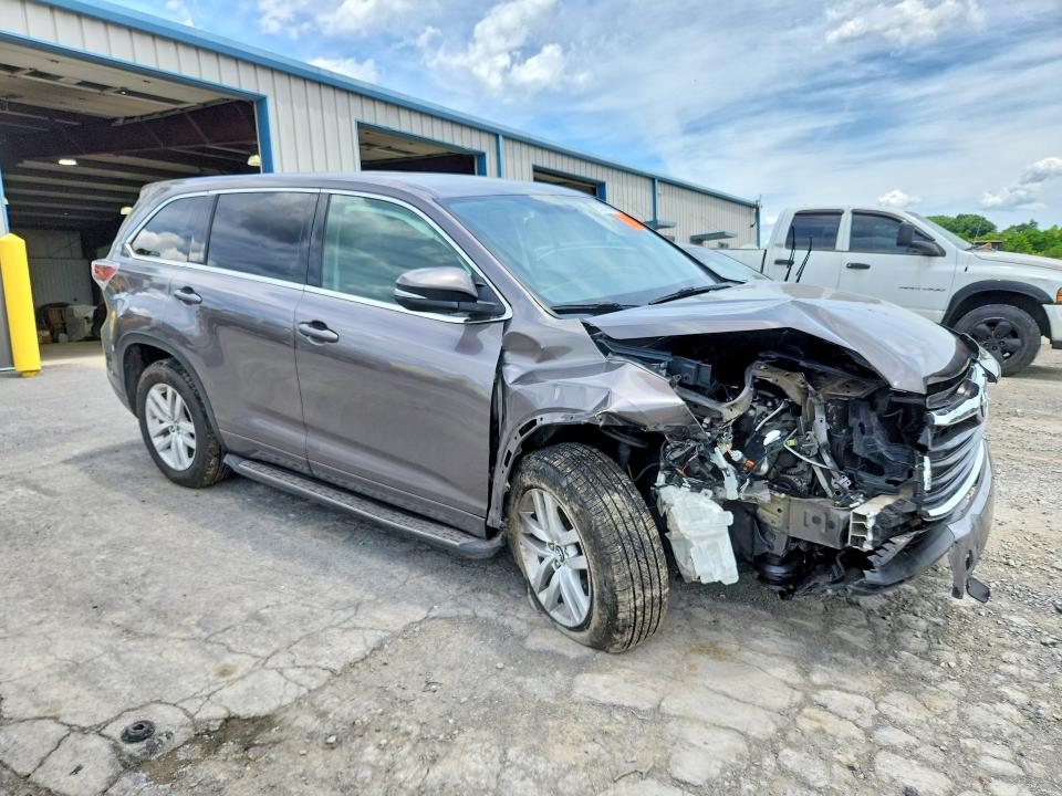 2016 Toyota VIN 5TDZARFHXGS023007 COPART salvage auction — FRONT END, Pa - Certificate Of Salvage, sold $3,350 on 2026-07-02 (photo 4)