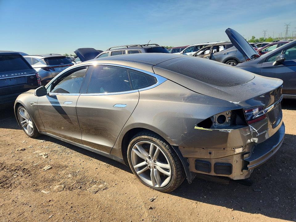 2015 Tesla VIN 5YJSA1S24FF097157 COPART salvage auction — REAR END, In - Cert Of Title-Salvage Title, sold $4,100 on 2026-07-07 (photo 2)