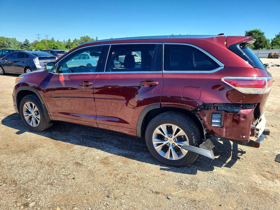 2015 Toyota VIN 5TDJKRFH9FS152753 COPART salvage auction — REAR END, Il - Salvage Certificate, sold $2,250 on 2026-07-21 (photo 2)