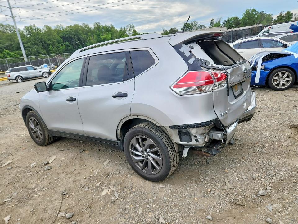 2016 Nissan VIN JN8AT2MV1GW142916 COPART salvage auction — REAR END, Md - Cert Of Salvage > 75% Damage, sold $800 on 2026-07-07 (photo 2)