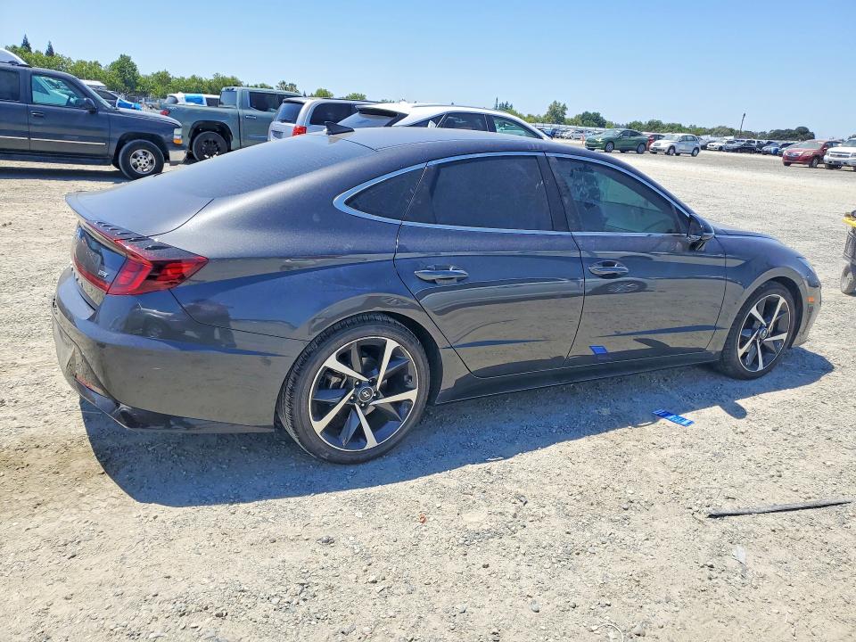 2021 Hyundai Sonata VIN 5NPEJ4J2XMH123162 COPART salvage auction — REAR END, CA - SALVAGE CERTIFICATE, sold $5,400 on 2026-07-21 (photo 3)