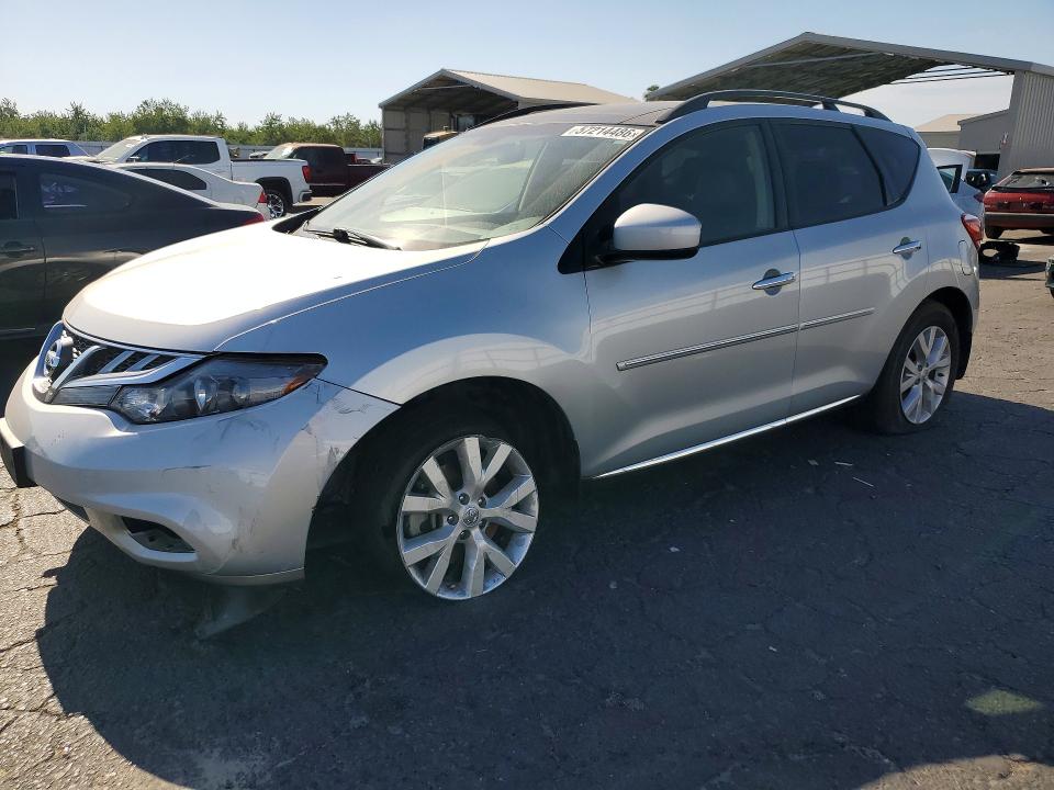 2013 Nissan Murano VIN JN8AZ1MU2DW204450 COPART salvage auction — FRONT END, MT - DIS/DLR/EXP ONLY CLEAN TITLE, sold $625 on 2026-07-30 (photo 1)