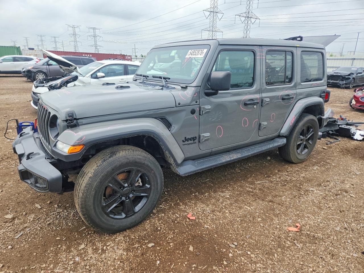 2020 Jeep Wrangler Unlimited VIN 1C4HJXEN2LW330558 COPART salvage auction — All Over, IL - SALVAGE CERTIFICATE, sold $8,800 on 2026-07-02 (photo 1)