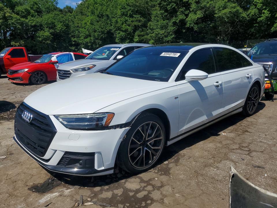2021 Audi A8 VIN WAU8DAF89MN021980 COPART salvage auction — FRONT END, Ga - Cert Of Title-Salvage, sold $13,500 on 2026-07-21 (photo 1)