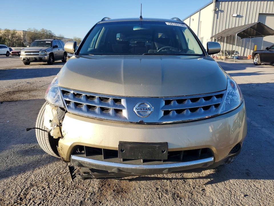 2007 Nissan Murano VIN JN8AZ08W27W627040 COPART salvage auction — FRONT END, Nv - Salvage Title, sold $1,500 on 2026-07-28 (photo 5)