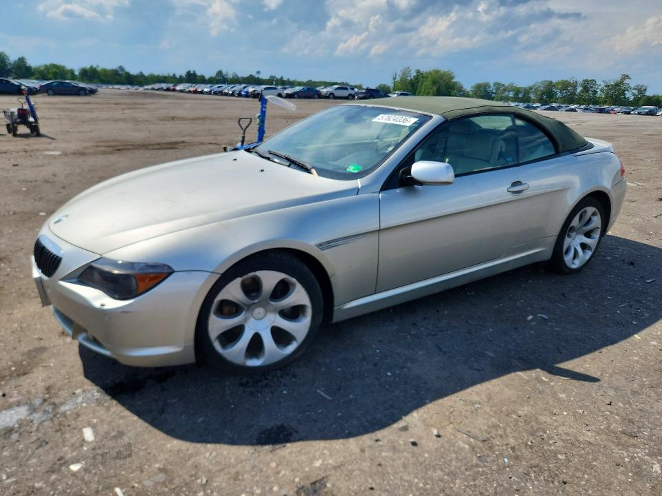 2006 BMW 6 series VIN WBAEK13406CN79029 COPART salvage auction — UNDERCARRIAGE, Va - Certificate Of Title, sold $975 on 2026-07-15 (photo 1)