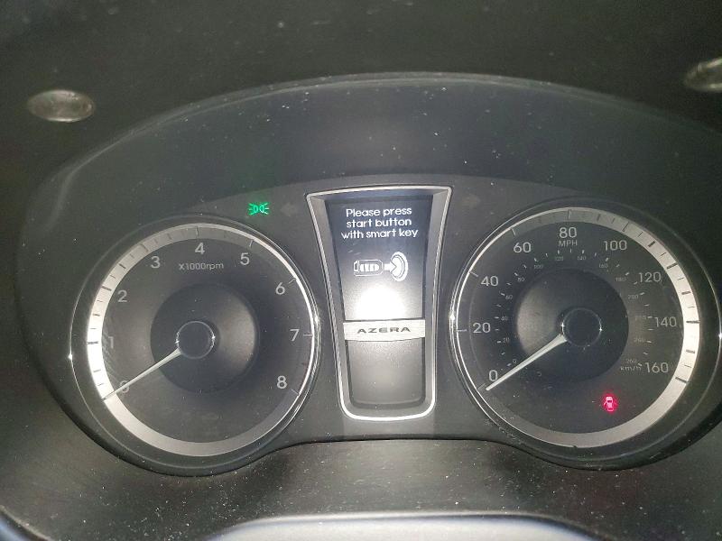 2013 Hyundai Azera VIN KMHFG4JG5DA255988 COPART salvage auction — FRONT END, Pa - Certificate Of Salvage, sold $625 on 2026-07-15 (photo 9)