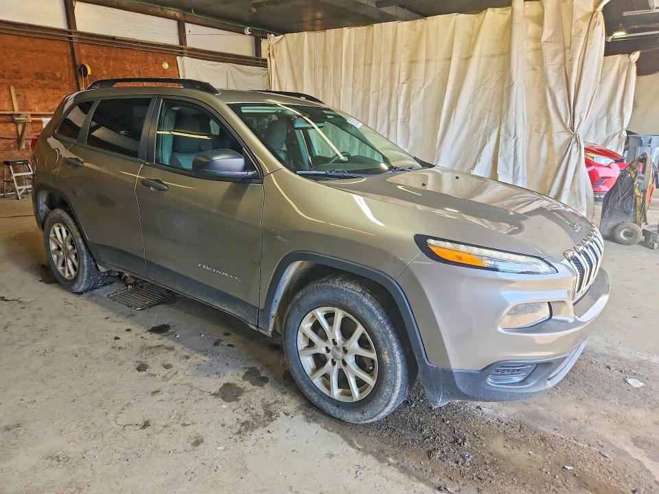 2017 Jeep Cherokee VIN 1C4PJMAB9HW557758 COPART salvage auction — FRONT END, Pa - Certificate Of Salvage, sold $1,300 on 2026-07-02 (photo 4)