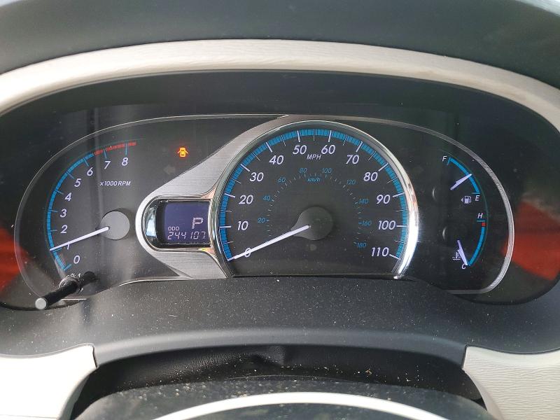 2013 Toyota Sienna VIN 5TDYK3DC4DS345182 COPART salvage auction — FRONT END, Md - Cert Of Salvage < 75% Damage, sold $3,650 on 2026-07-20 (photo 9)
