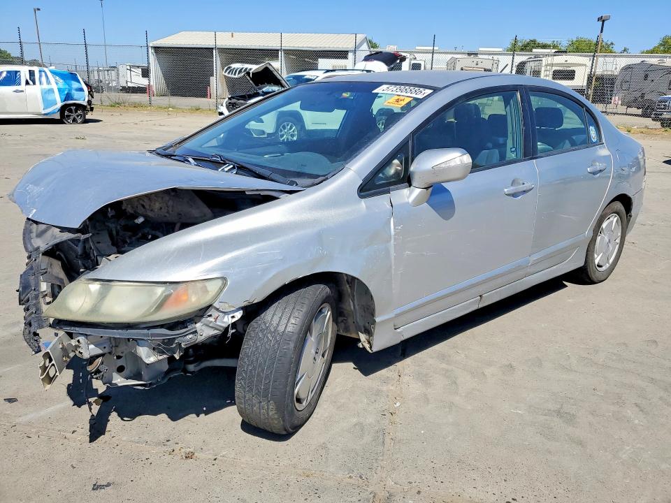 2010 Honda Civic VIN JHMFA3F27AS007498 COPART salvage auction — FRONT END, Ca - Salvage Certificate, sold $125 on 2026-07-13 (photo 1)