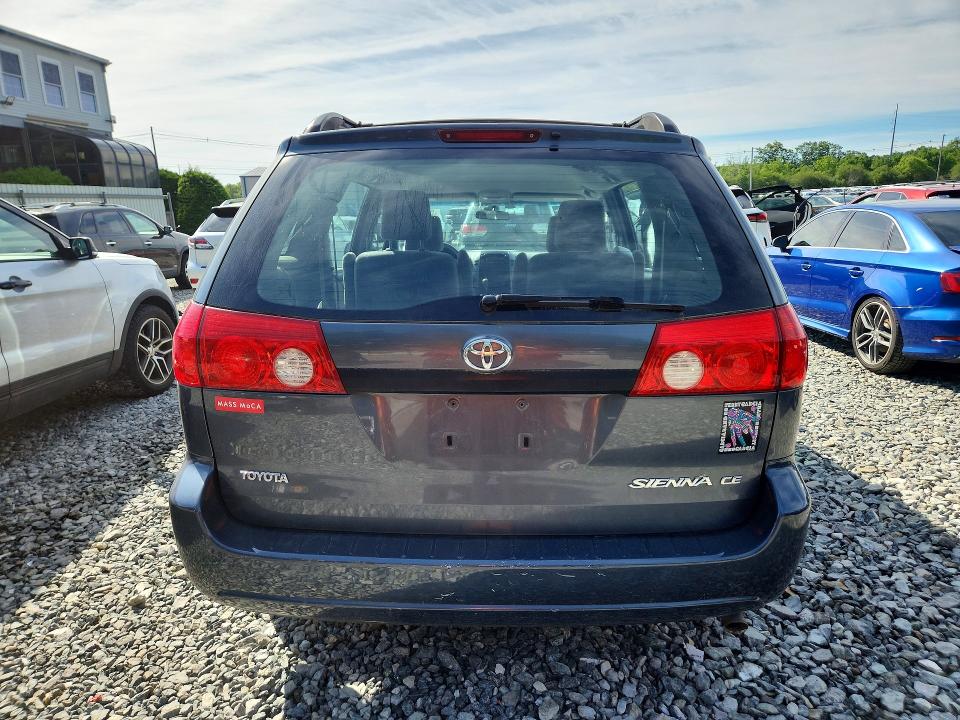 2010 Toyota Sienna VIN 5TDKK4CC4AS296848 COPART salvage auction — FRONT END, MA - CERT OF TITLE-RECONSTRCTD COLL, sold $625 on 2026-07-08 (photo 6)