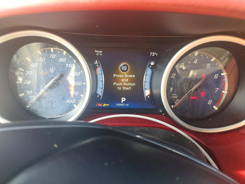2015 Maserati Ghibli VIN ZAM57RTA2F1133707 COPART salvage auction — REAR END, Wv - Salvage Certificate, sold $550 on 2026-07-21 (photo 9)